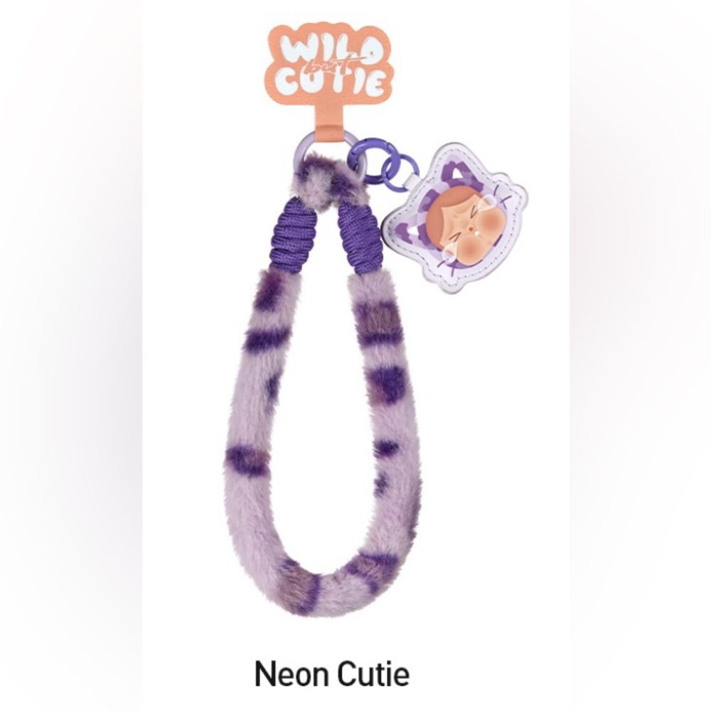 Pop Mart Popmart Crybaby Wild But Cutie Series Phone Charm Blind Box Neon Purple